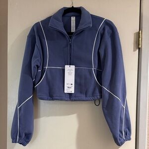 Alo Yoga Polar Fleece Game Time Jacket Bluestone/White XS NWT – Sold Out